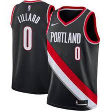 Camiseta nba de Lillard Portland Negro